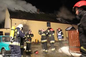 Pożar domu - Jędrynie (gmina Strzelce Opolskie)