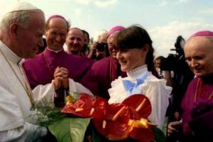 Papież Jan Paweł II na Górze św. Anny 
